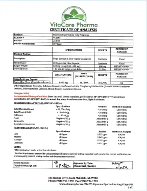 spermedine certificate 1